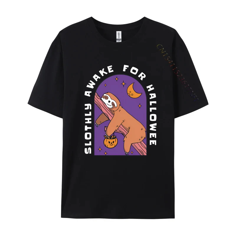 

Slothly Awake For Halloween Sleeping T-shirt Men T Shirts Vintage Fashion Camisas Oversized Men Tshirt Harajuku