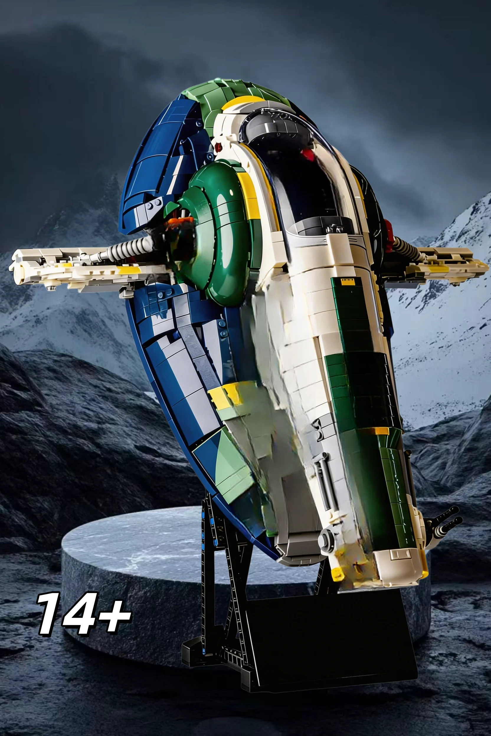 

2970 particle Science Fiction Starship MOC building Blocks Adult Difficult Assembly Model Difficult Mechanical assembly model ho