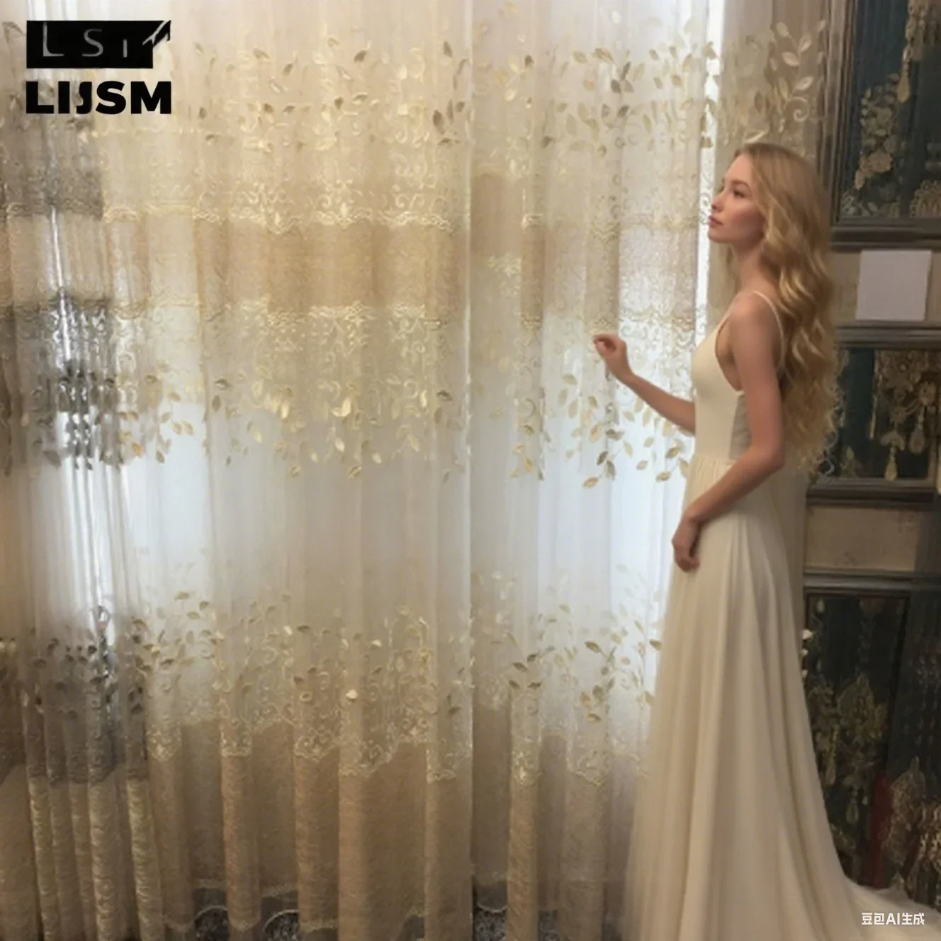 European Window Sheer Curtains Tulles for Living Room Bedroom Dining Luxury Voile Yarn Door Transparent Embroidery High Grade