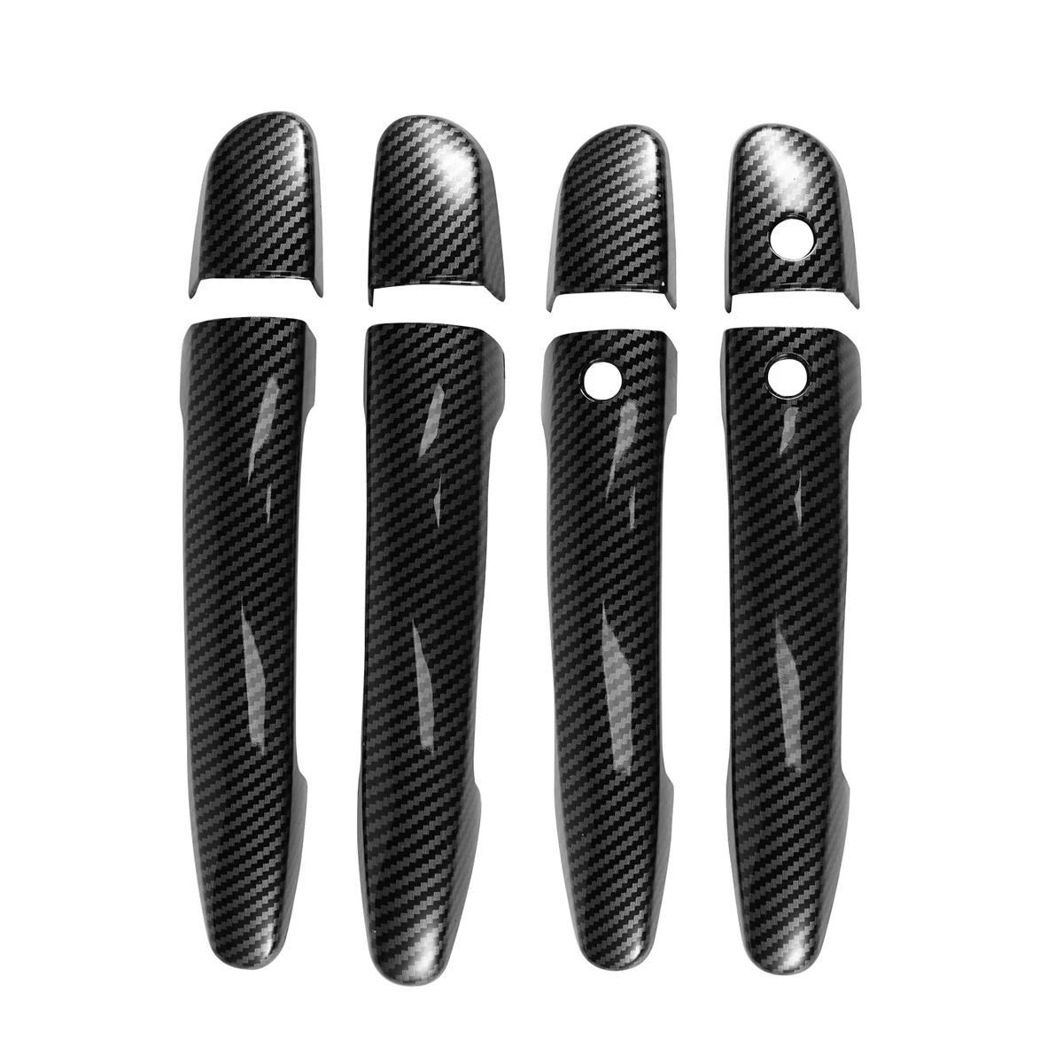 Sport Carbon Fiber Style Door Handle Cover Trim for 2 3 6 -3 -5 -9 (with Keyless