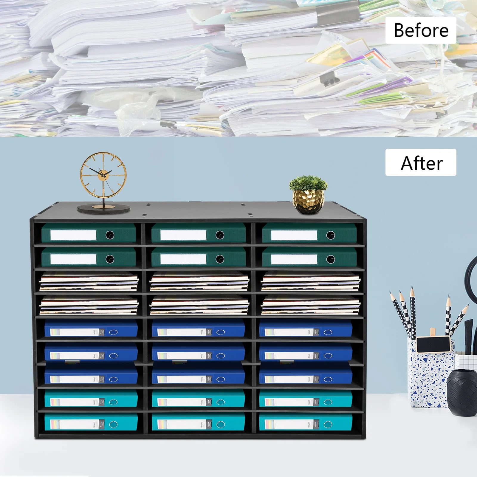 منظمات الأدب، منظم البريد، منظم الأدب الخشبي، صندوق بريد الطالب لمنظم الأعمال الورقية للفصول الدراسية PVC #2