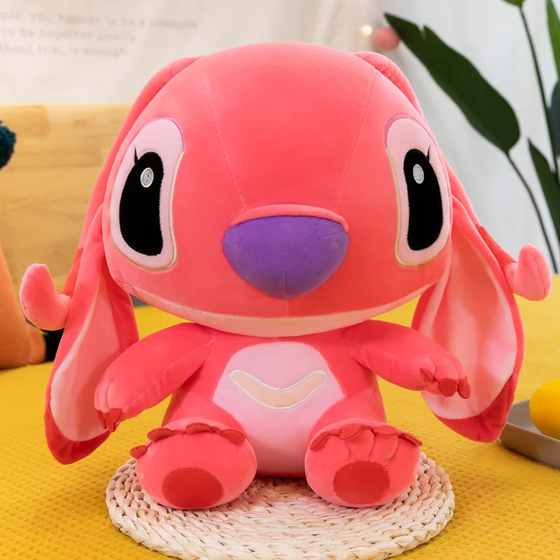 25-55cm Anime Figure Stitch Plush Toy Children\'s Toys Kawaii Cute Pink Blue Soft Filling Plush Doll Action Figure Model Pendant