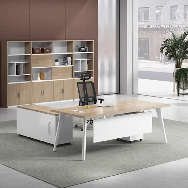 Mesa De trabajo moderna para Oficina, consola De lujo para reuniones, portátil, Escritorio, Muebles