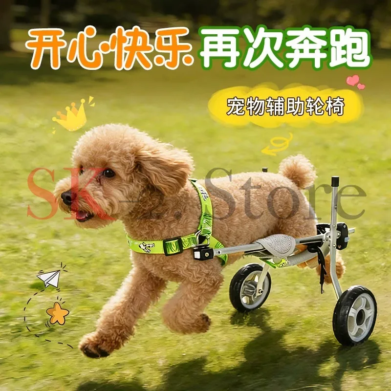 Disabled dog wheelchair hind limb pet moped elderly dog paralyzed forelimb assist transportation hind legs cat assist driving