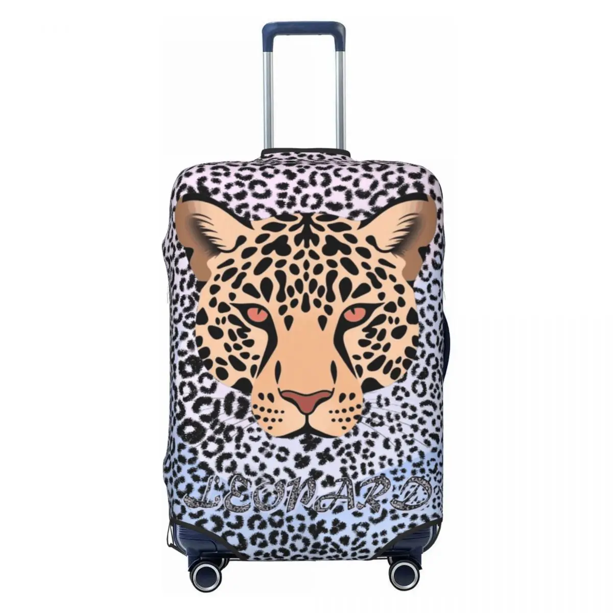 

Чехол для дорожного багажа с милым леопардовым узором, пыленепроницаемый чехол для чемодана с принтом гепарда, подходит для 18-32 дюймов