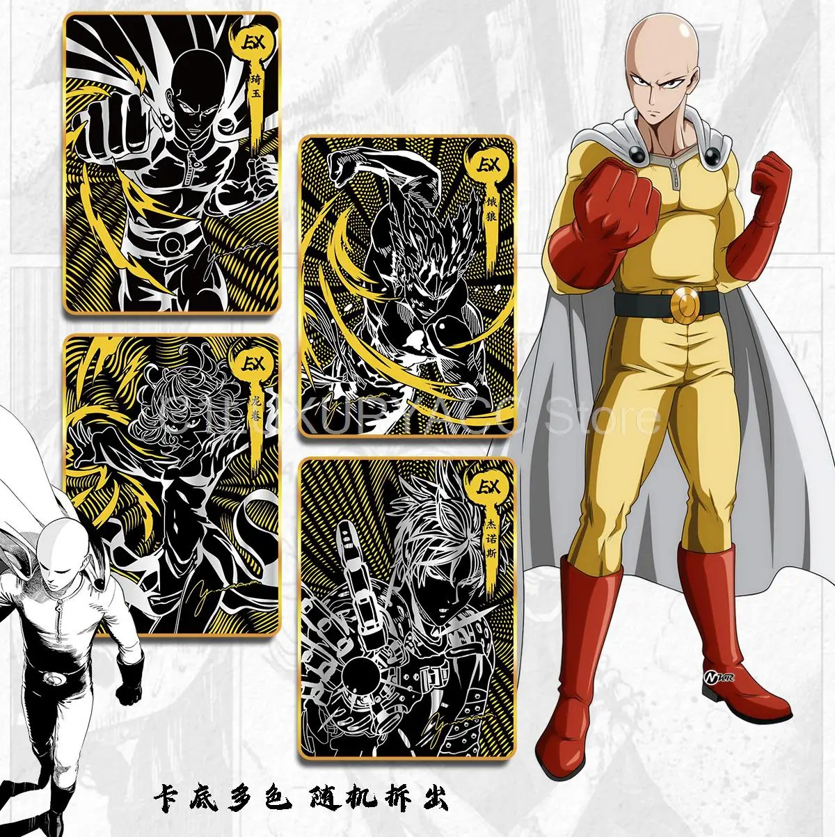 Wholesale Original Japan Anime One Punch Man Card Figure Saitama Genos Card Bronze Barrage Flash Collection Card Battle Toy Gift