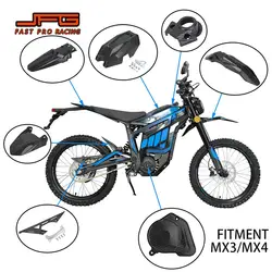 Motorcycle Front Rear Mudguards Fender Battery Cover Engine Case Chain Guard Set For TALARIA STING MX3 MX4 E-Bike Carbon Fiber