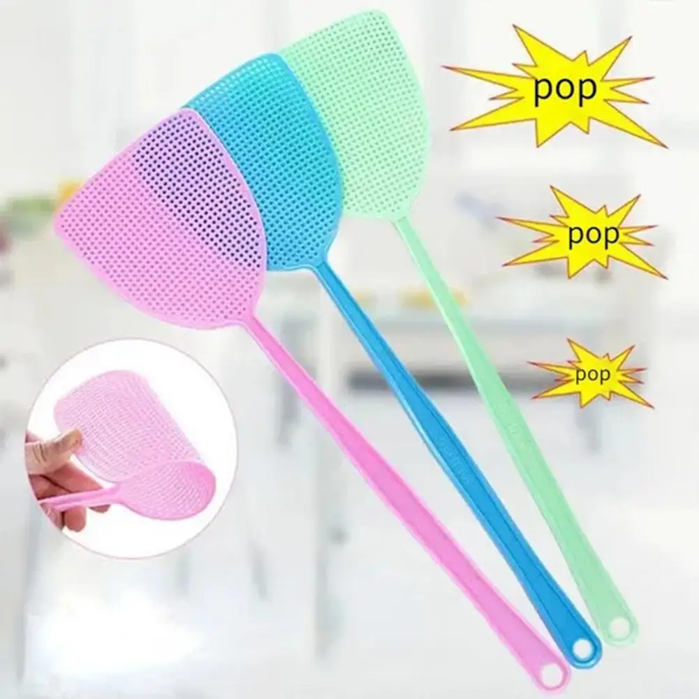 Plastic Fly Swatter para casa, ferramentas leves repelentes de insetos, Mosquito e cozinha, 3PCs