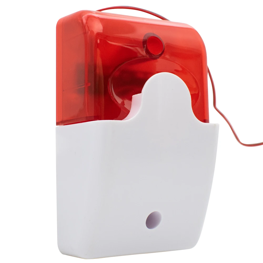 بوق إنذار LED وامض تحذير 12 فولت 24 فولت بوابة صفارة الإنذار الصوت أضواء زرقاء حمراء Led سلكية مسموعة ومرئية