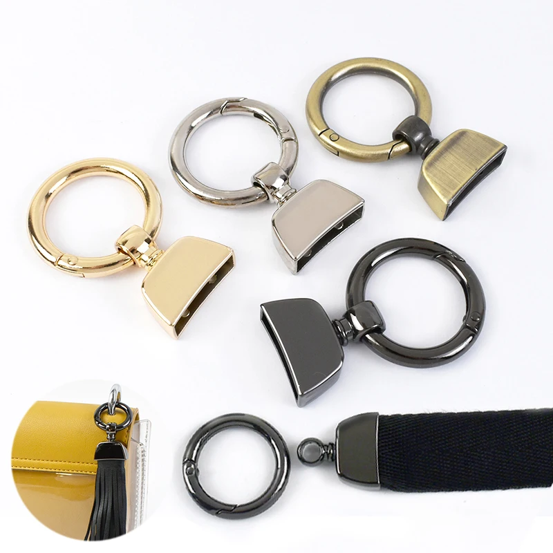 

2/5/10Pcs 20/25mm Metal Ring Buckles O Loop Spring Clip Clasp Keychain Handbag Decor Connection Hook Buckle Hardware Accessories