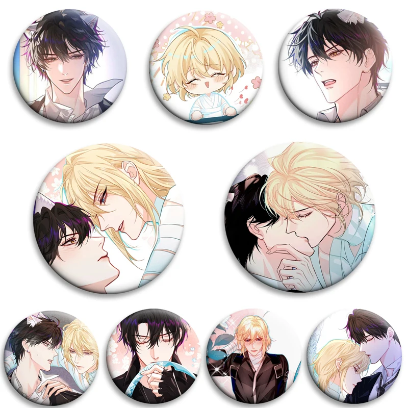 

32/58mm Anime The Falling Merman Creative Badge Brooches Tinplate Soft Button Pin Bag Accessories Gifts for Couple Decor Jewelry
