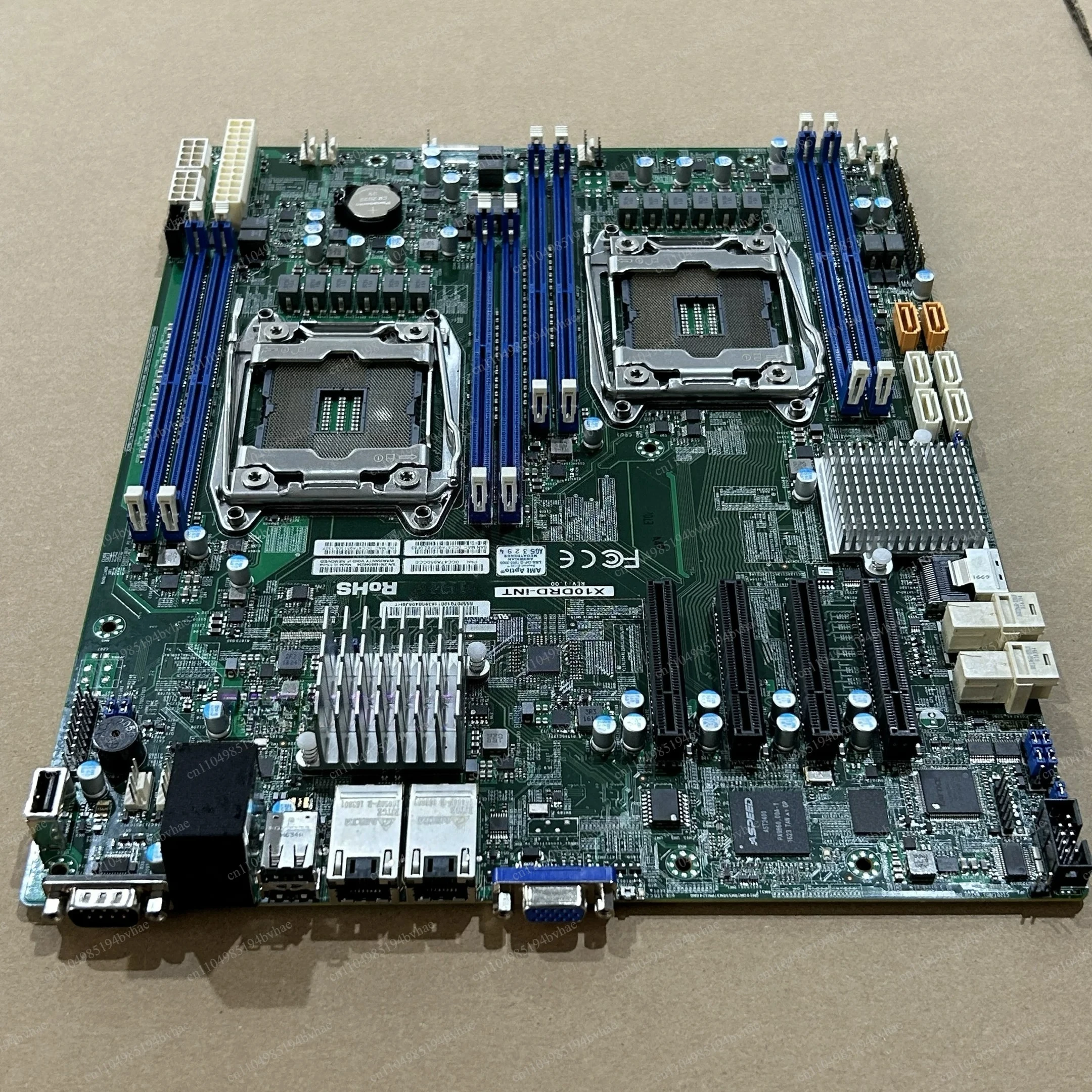 Used dismantling X10DRD iNT dual server motherboard C612 chip with 10 Gigabit Ethernet port and U.2 NVME