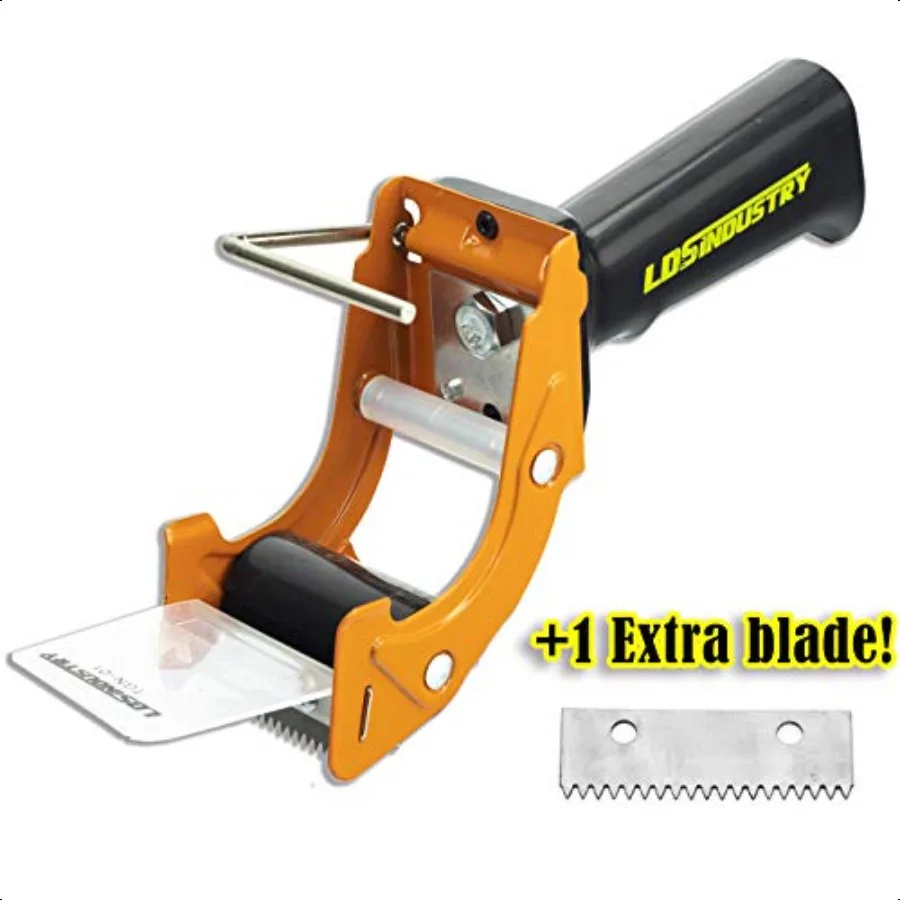 Pistola erogatrice per nastro da imballaggio RapidReplace con lama extra da 2 in nastro resistente industriale ergonomico leggero da 50 mm