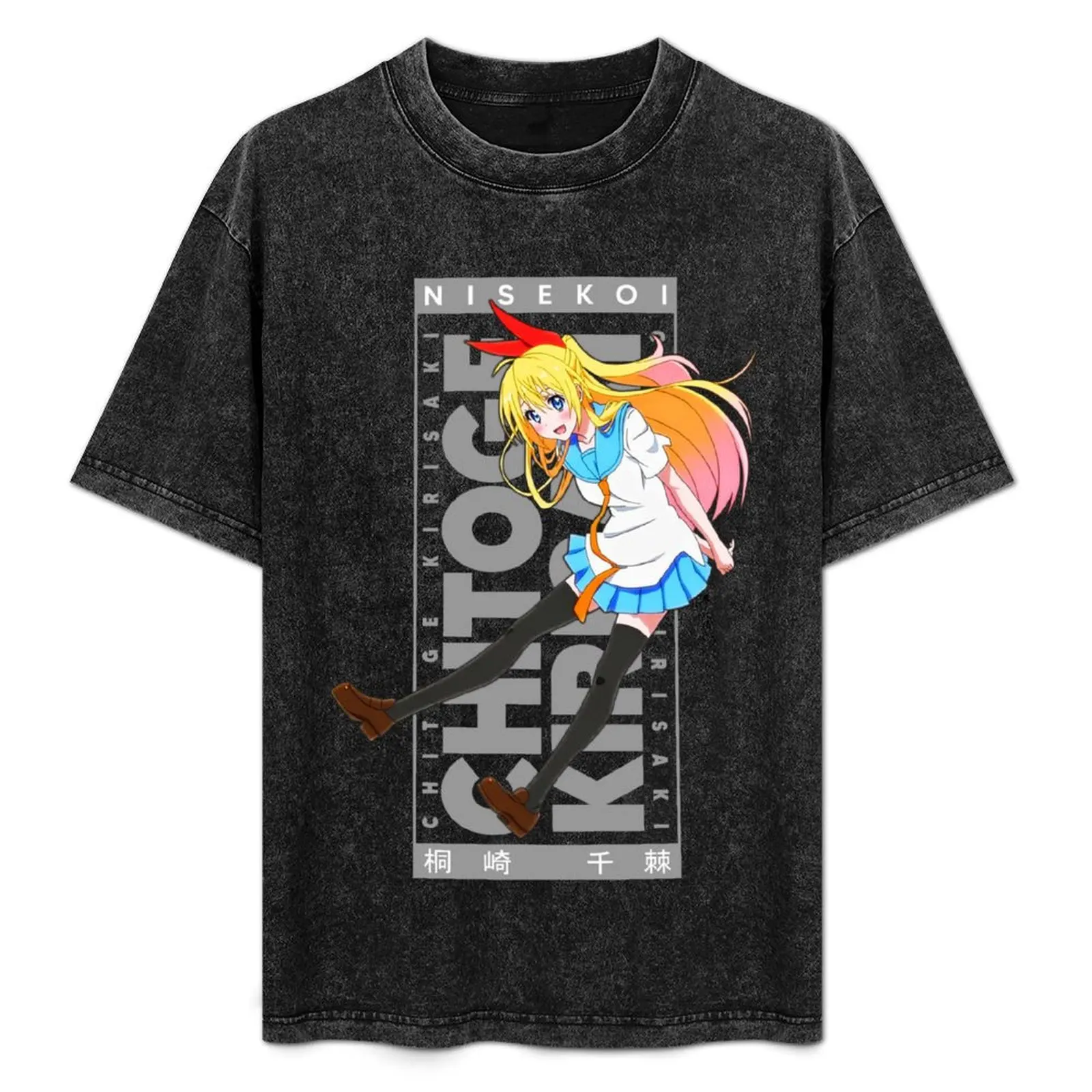 Chitoge Kirisaki T-Shirt tops oversized t shirt anime figures shirts men graphic