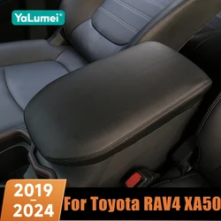 Car Central Container Armrest Box PU Leather Content Box Cover For Toyota RAV4 XA50 2019-2022 2023 2024 Protective Accessories