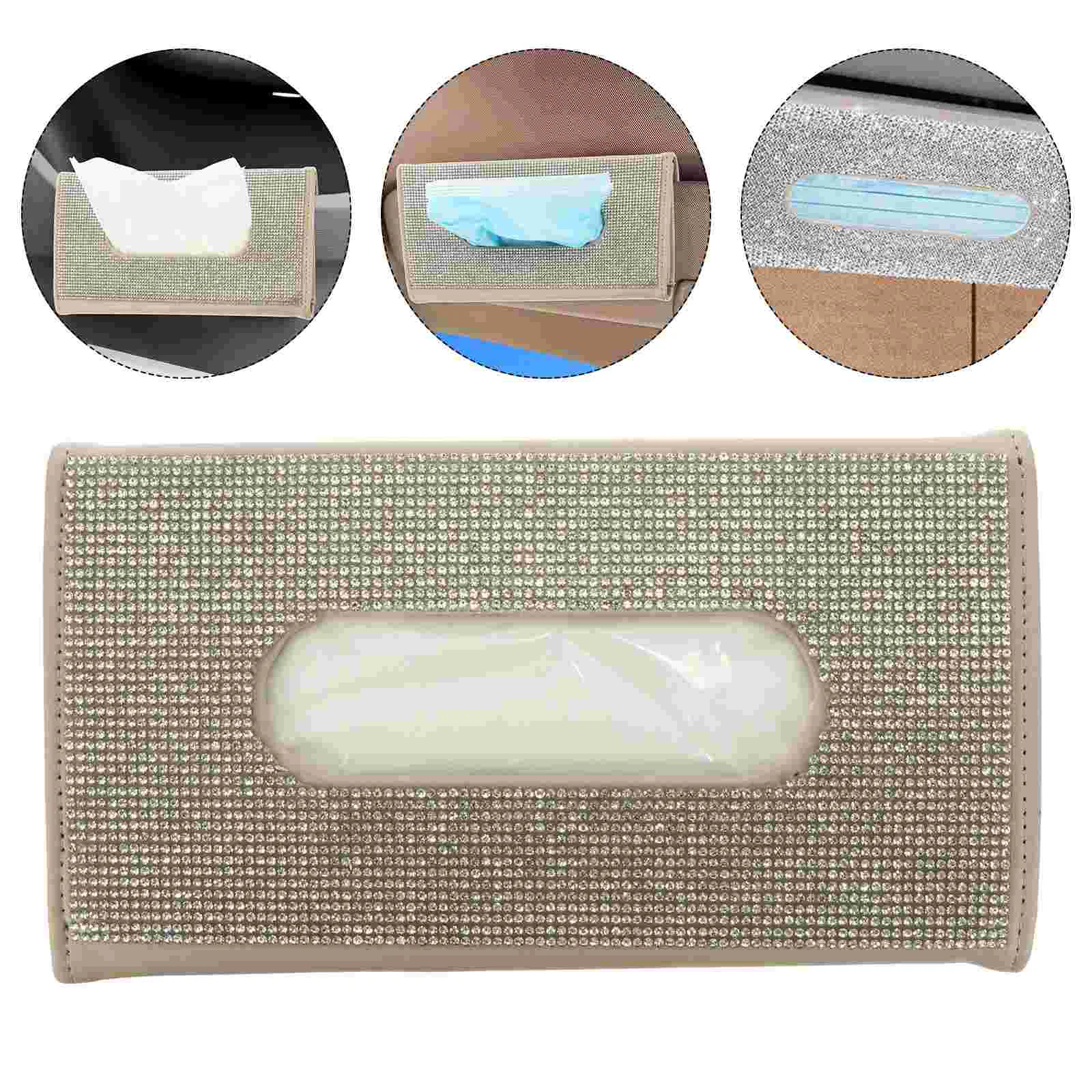 Tissue Box Car Visor Holder Sun Napkin Window Visors Hanging Sunglasses