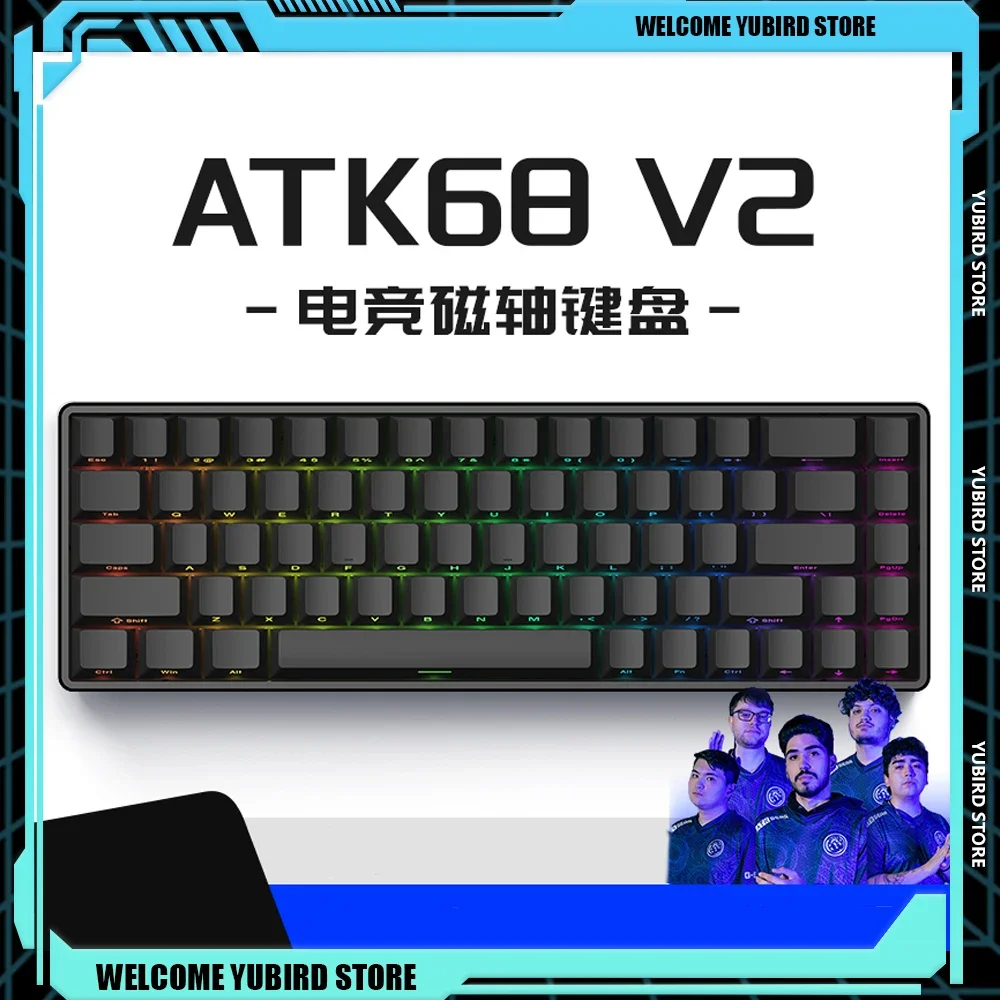 Atk68 V2 Gamer Mechanical Keyboard Hot Swap Low Delay Wired RGB Backlight 8000hz Keyboards Customize Gaming Accessories Man Gift