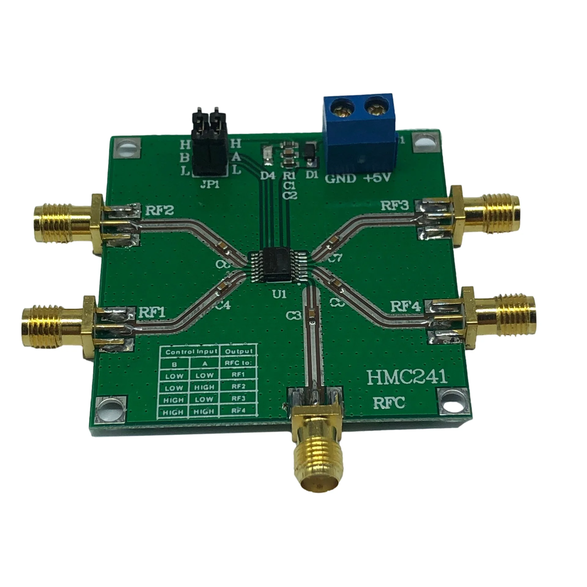 2pcs DC-3.5 GHz RF Single Pole Four Throw Switch, Band Switching, RF Switch Wireless Module HMC241