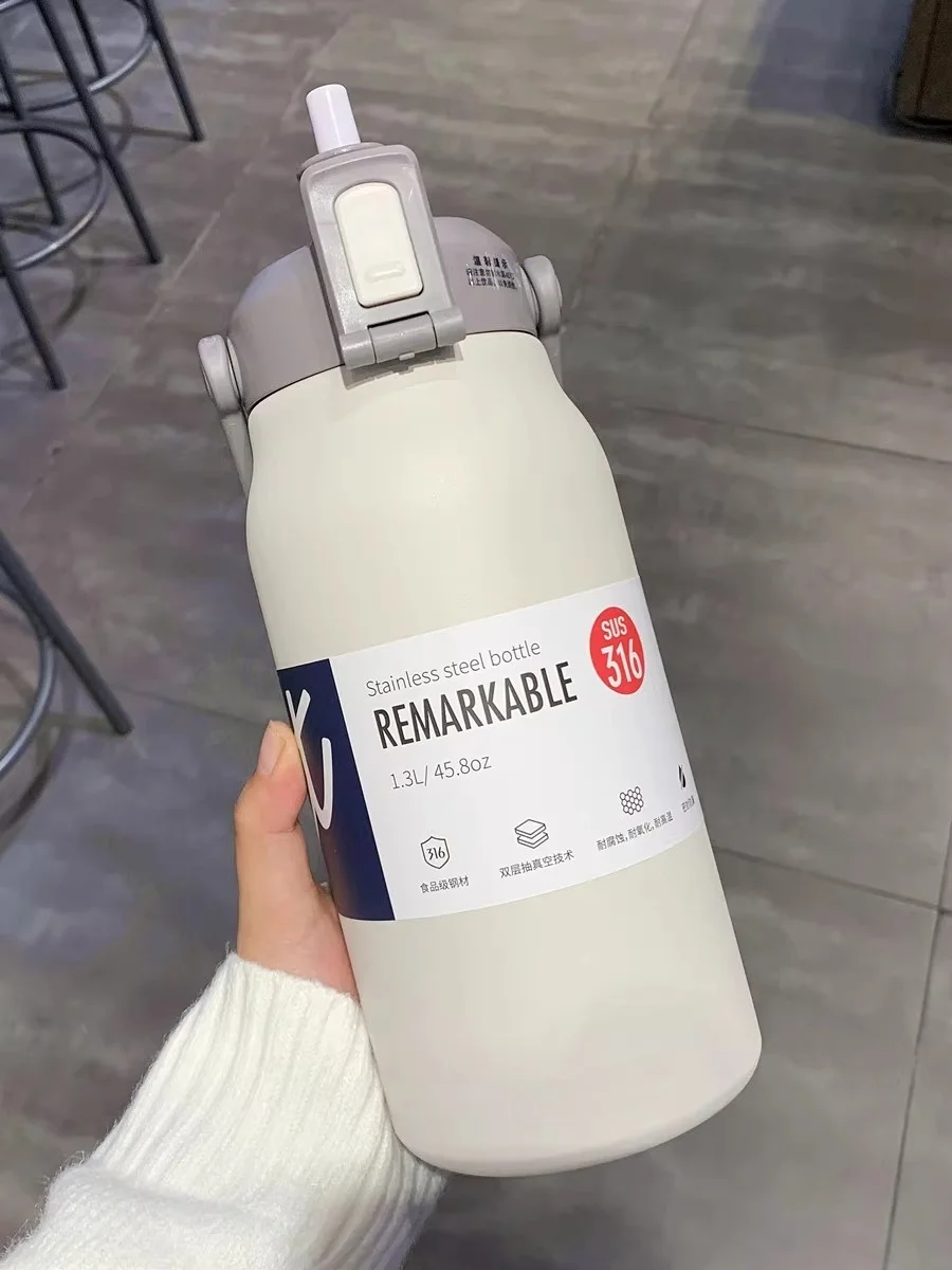 

Porter Large Belly Insulated Cup Anti-Leakage Sports Water Bottle Straight Drinking Dunny Buet Water Cup with St