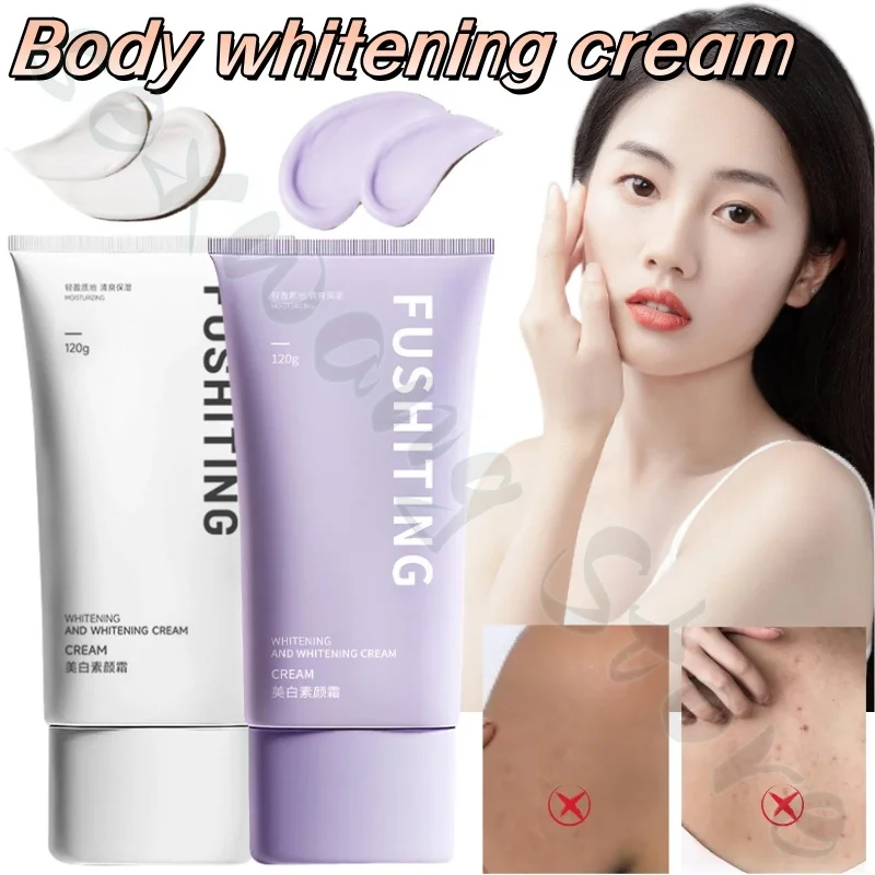 Fu Shiting Double Color Body Sticky Cream Natural Moisturizing Texture Lightweight Brightening Skin Tone Covering Dullness 120g