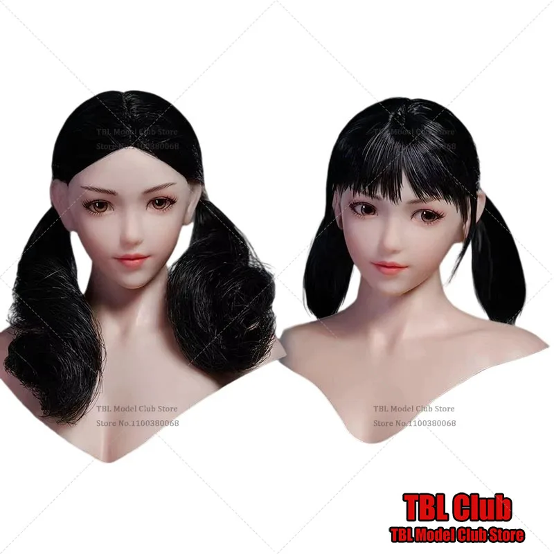 

In Stock YMTOYS YMT100 1/6 Female Soldier Mengmeng Head Sculpt Asian Movable Eye Head For 12inch PH Pale Skin Action Figure Doll