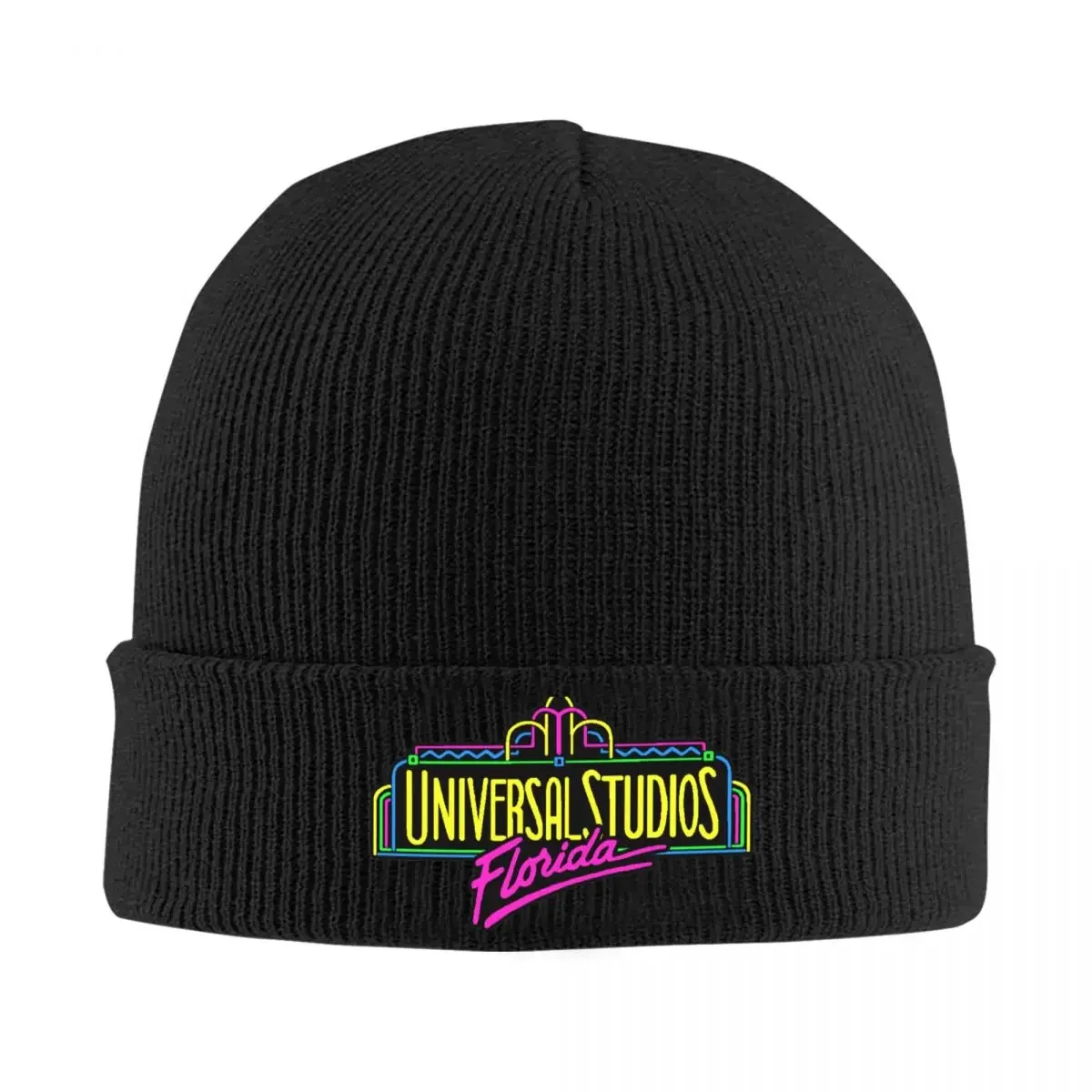 Universal Studios Florida V2 Warm Knitted Cap Hip Hop Bonnet Hat Autumn Winter Outdoor Beanies Hats for Unisex Adult