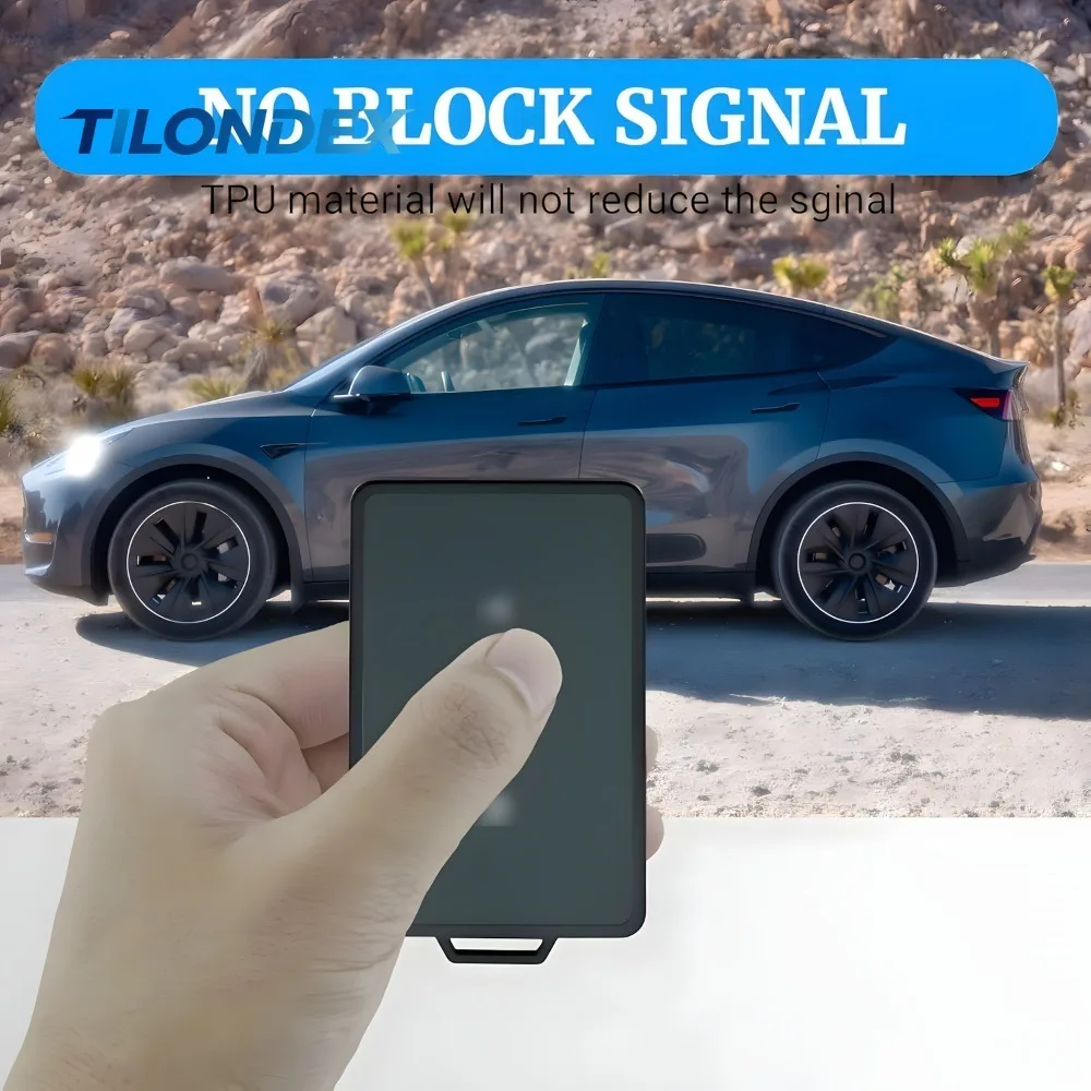 TILONDEX for Tesla Card Key Holder, Transparent Soft Card Key Cover for Model Y/3 Model S/X Cybertruck Accessories