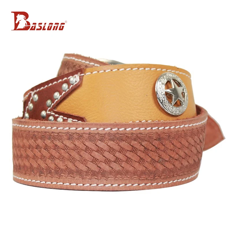 Baslong เข็มขัดขี่ม้ากลางแจ้งอุปกรณ์การแข่งขัน Retro แกะสลักเข็มขัดขี่ม้าเข็มขัดอัศวินเข็มขัดขี่ม้า
