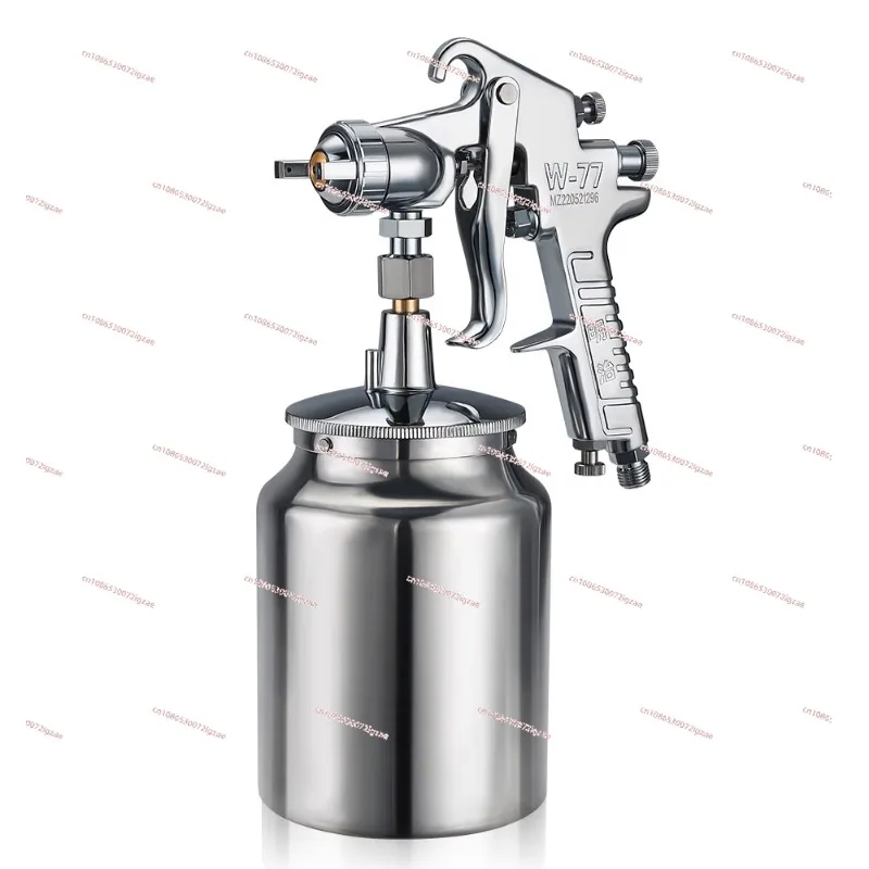 W-77 Paint Spray Gun Pneumatic W71 Up and Down Pot Latex Paint Large Diameter Furniture Spray Gun