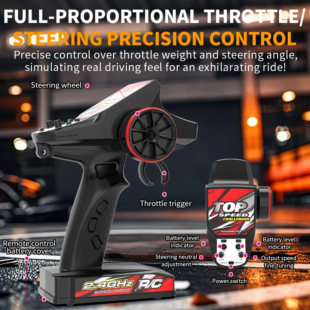 RC Car 1:14 Full Scale JJRC C8831 4WD High Speed Off Road Car Carbon Brush All-terrain Climbing Racing Drift Car Boy Gift SCY