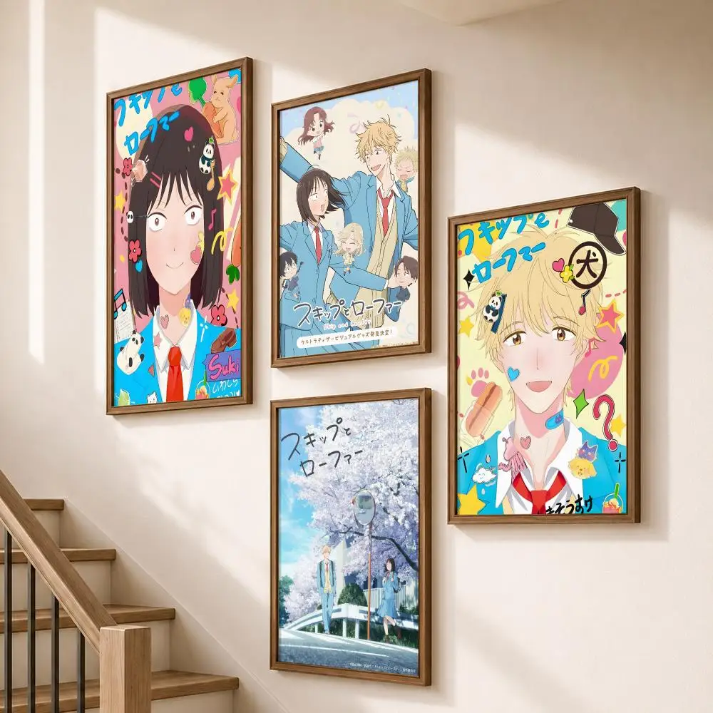 Anime Romance Skip And Loafer School Poster HD Self Adhesive Wall Decor for Bedroom Dorm Room Office Gaming Room Gift