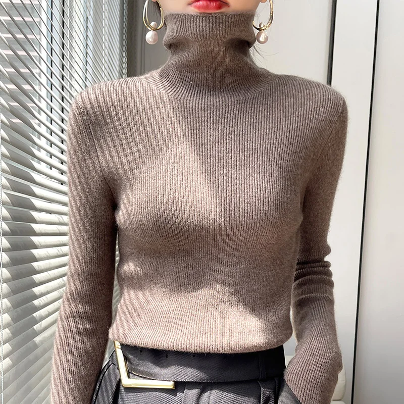 Autumn Winter Sweater Women Turtleneck New Cashmere Sweater Women Knitting Pullover Keep Warm Sweater Women's Slim Casual Tops