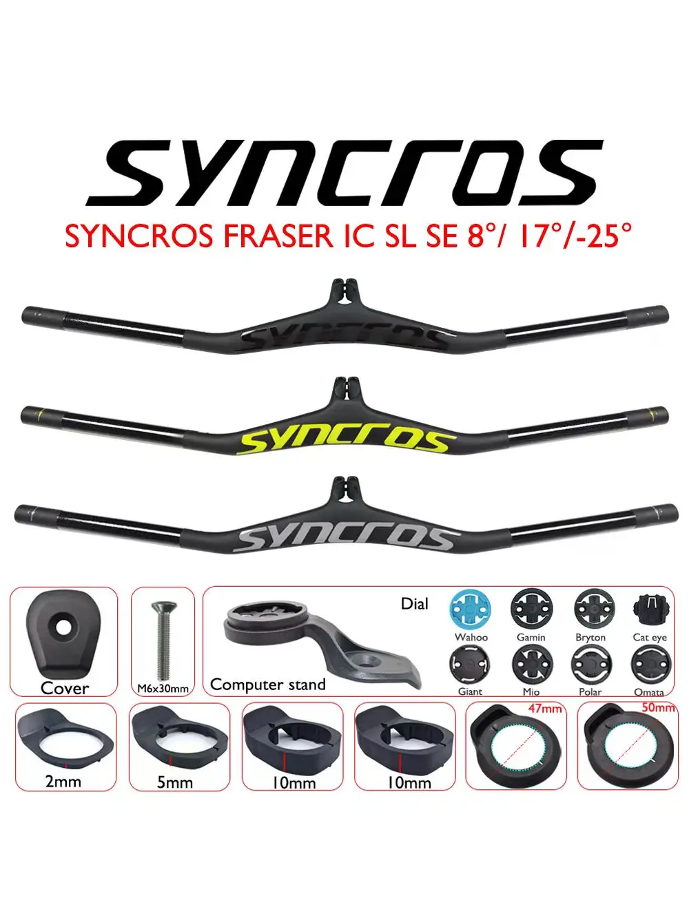 AliExpress syncros SYNCROS FRASER IC SL Carbon Fiber Mountain Bike Handlebar -8/-17/-25 Degrees 28.6mm Diametar 740mm Width for XC Trail MTB Parts