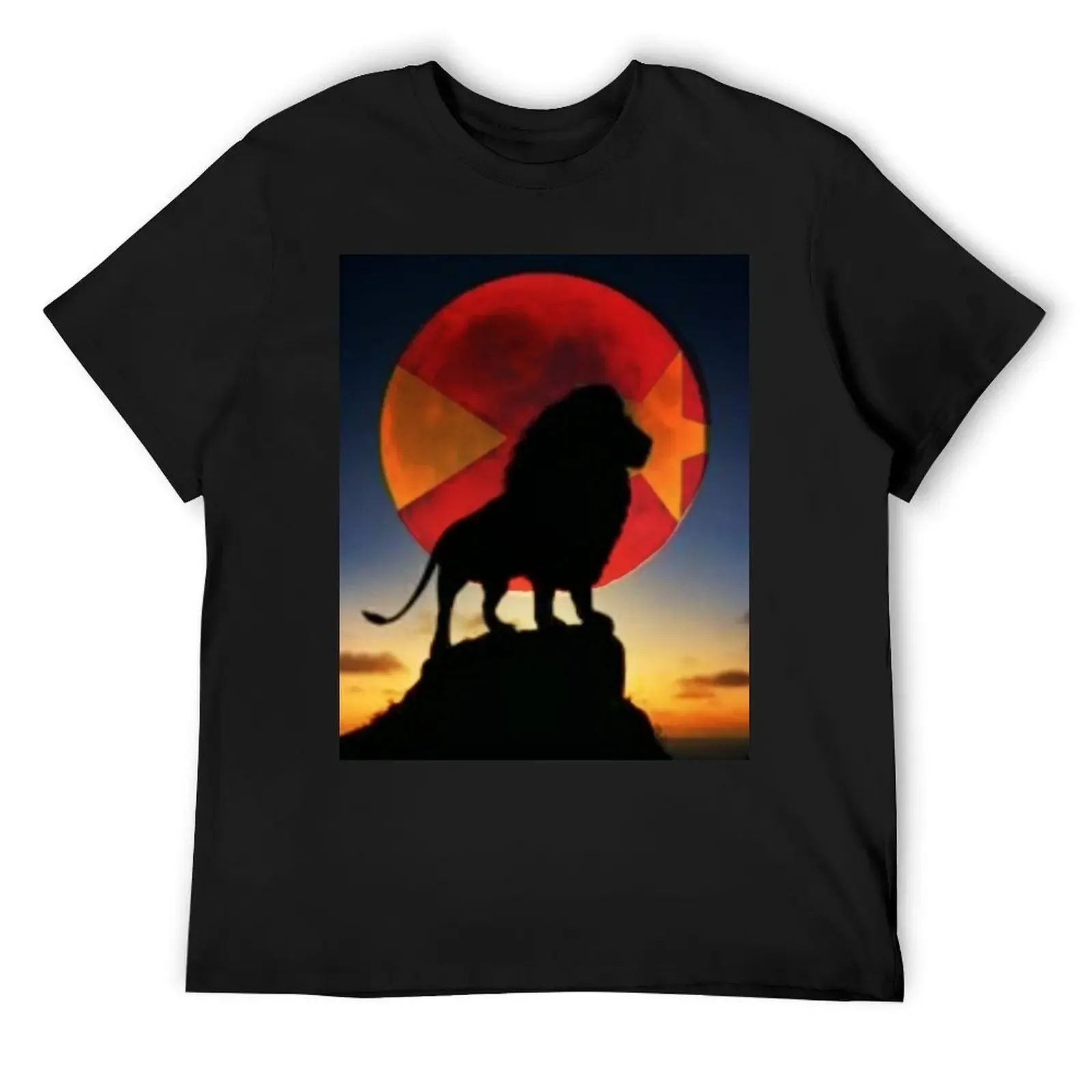 TIGRAY Lion Flag Sunset #Tigrai #Adey??#TDF #TPLF ?? #Tegaru T-Shirt blacks T-shirts for men cotton