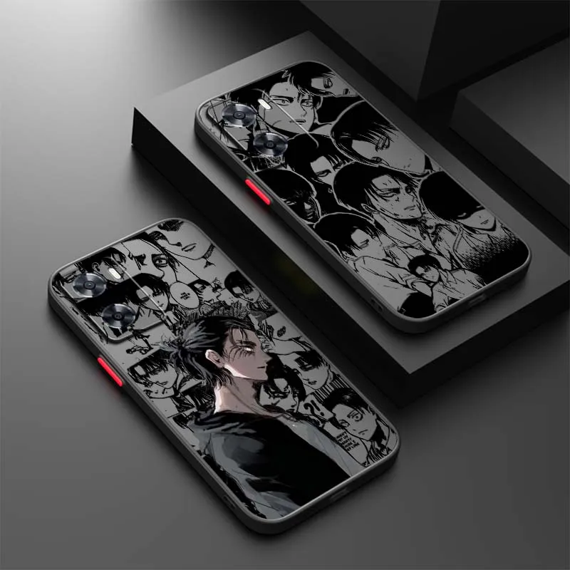 

Attack On Titan Anime For OPPO Find X3 X5 Lite Pro A98 A94 A93 A78 A79 A76 A58 A57 5G Frosted Translucent Phone Case