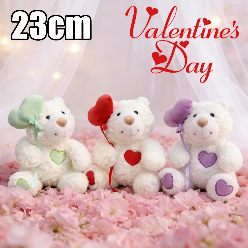 

Плюшевый мишка на День святого Валентина, милая мягкая игрушка-животное, подарок на годовщину, милый плюшевый зверек для девушки на день рождения