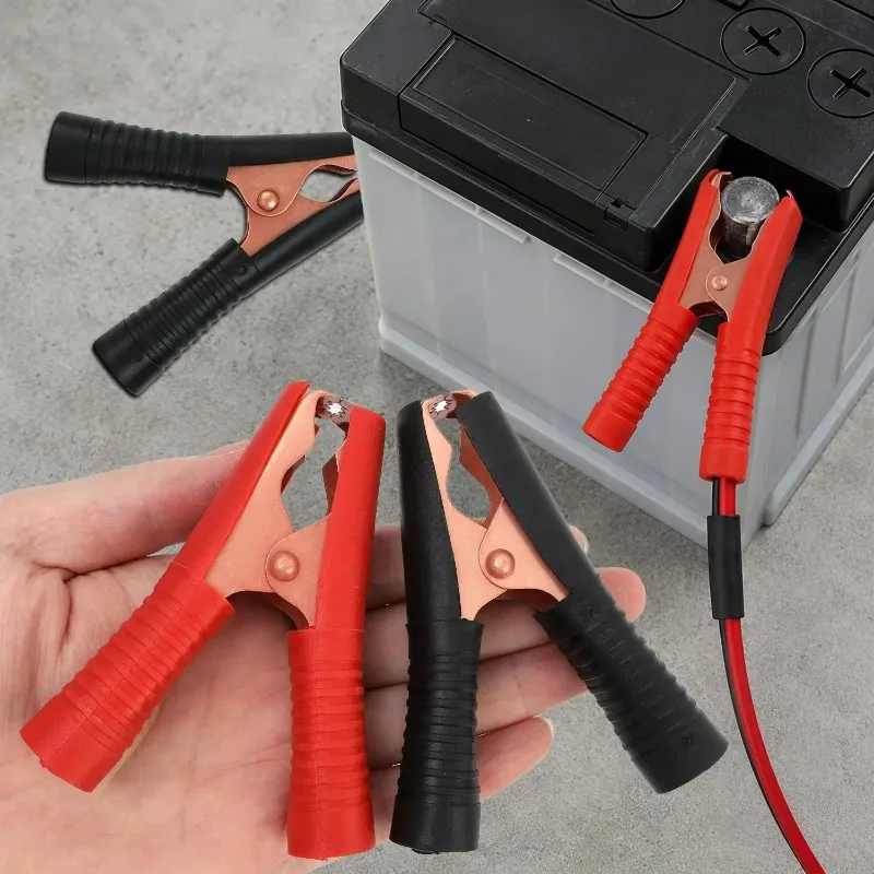 100A Full Insulated Alligator Crocodile Clips Battery Terminal Clamps for Car Jump Starter Auto Battery Test Connection Tools