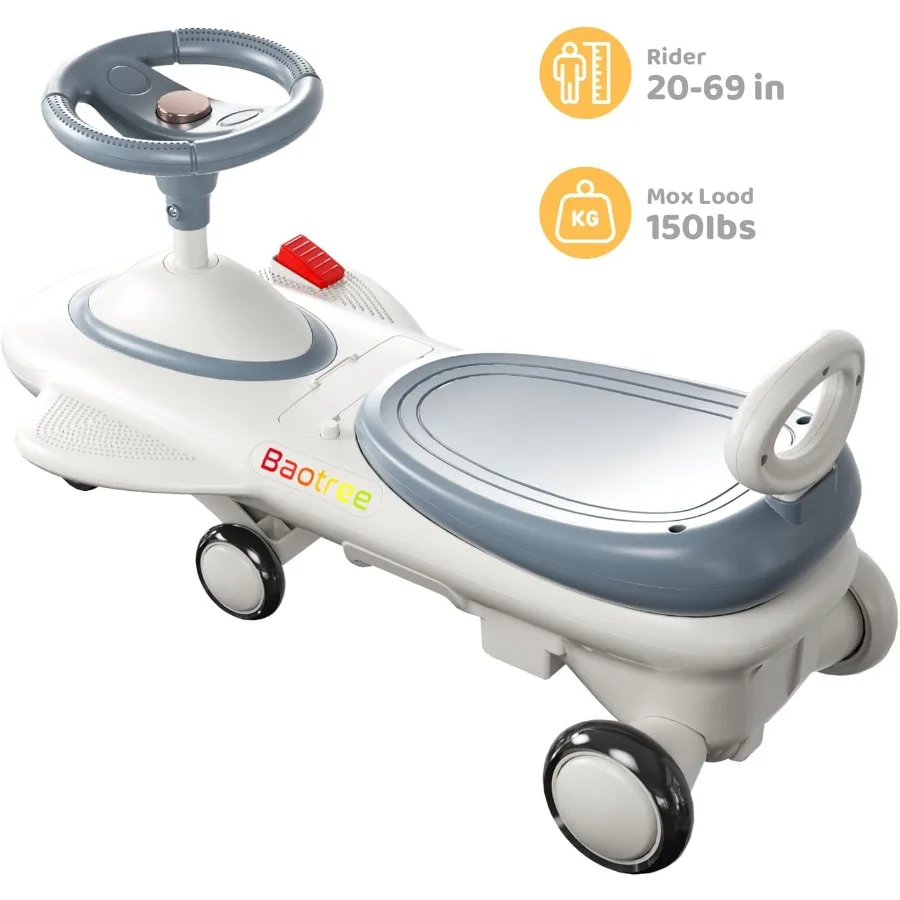 Passeio elétrico no carro 12V - Carro elétrico com bateria recarregável, luzes LED e música anti-capotamento para meninos e meninas de idades