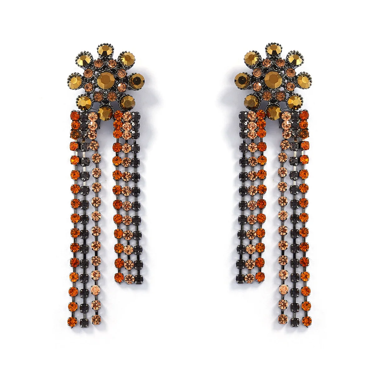 

ZAA Vintage Jewelry Long Tassel Rhinestone Dangling Drop Earrings Luxury 2026 Trendy Woman Accessories Holiday Party Gifts