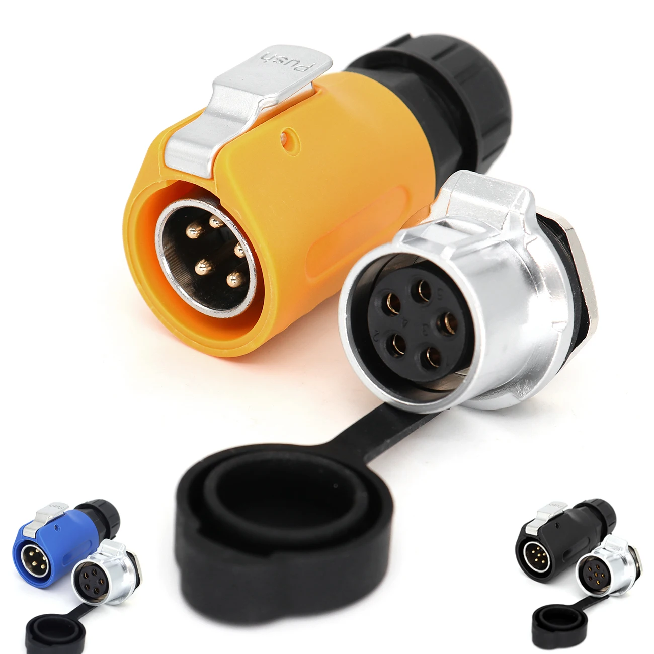 LP20 2 3 4 5 6 7 8 9 10 12-poliger LED-Stromkabelstecker, Steckdose für Elektrofahrzeuge, M20-Panelmontage, wasserdichter Steckverbinder