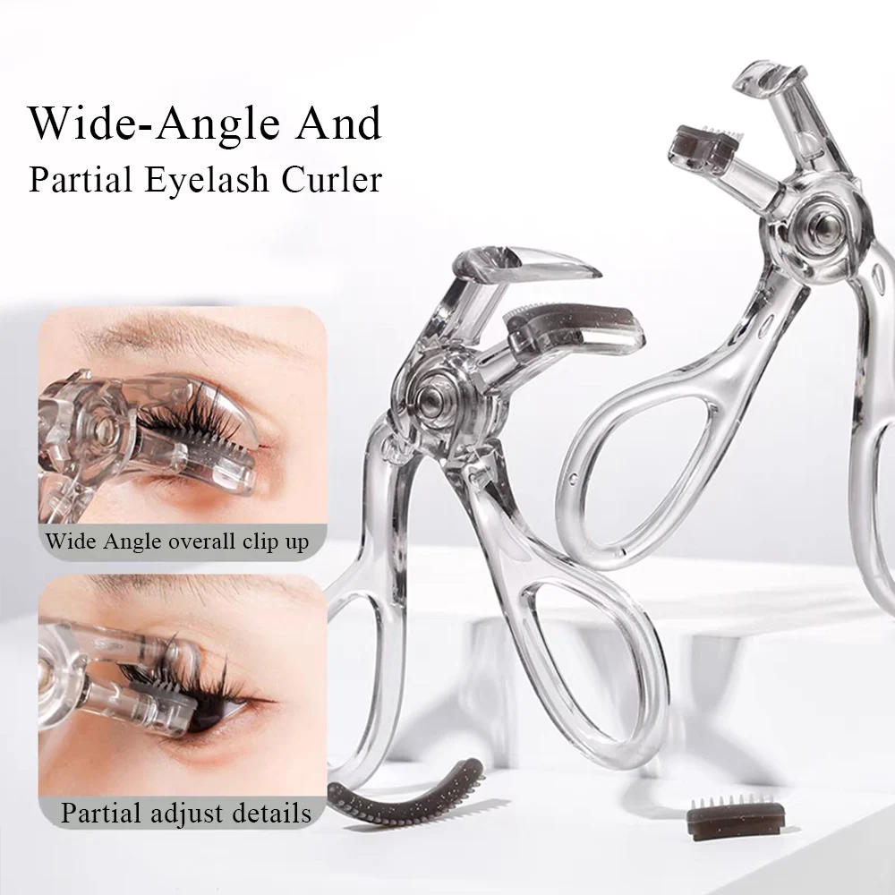 HOT Wide-Angle Partial Eyelash Curler Fine Curling Comb Tooth Lashes Curler Natural Curling Long-lasting Shaping Eyelash Tools