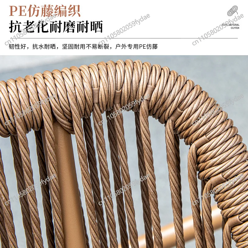 Outdoor Courtyard Swing Rocking Chair Outdoor Courtyard Balcony Garden Waterproof Sunscreen Double Hammock