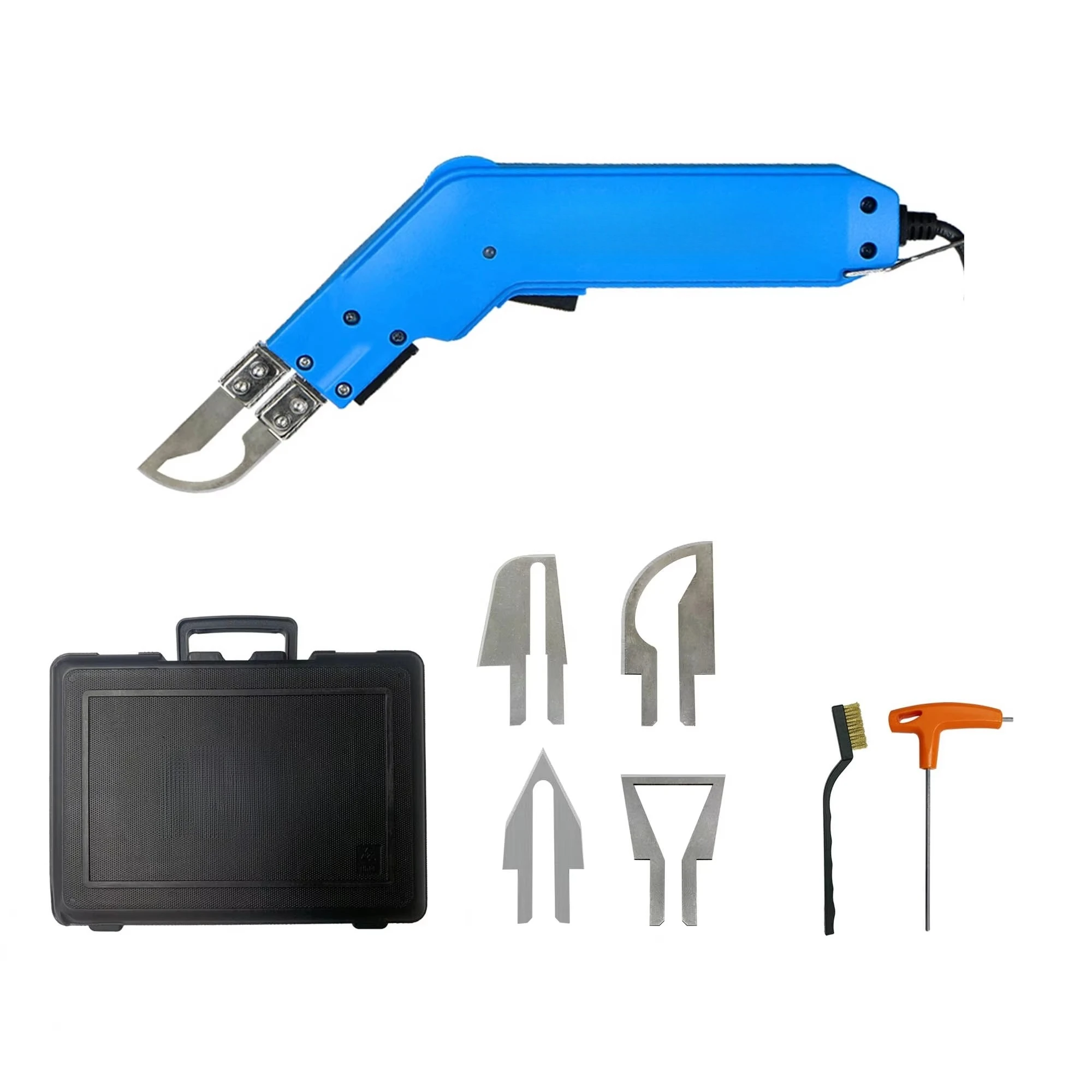 80W With 4 Blades Handheld Electric Rope Webbing Fabric PU Leather Plastic Cutting Heating DIY Industrial Hot Knife
