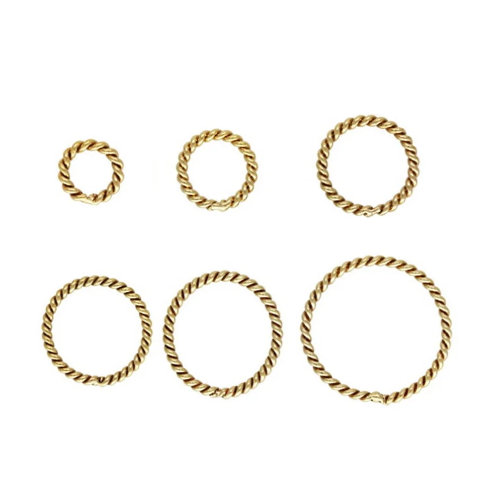 

14K Gold Filled Twist Rope Coiled Closed Jump Rings 4mm 5mm 6mm 7mm 8mm 10mm