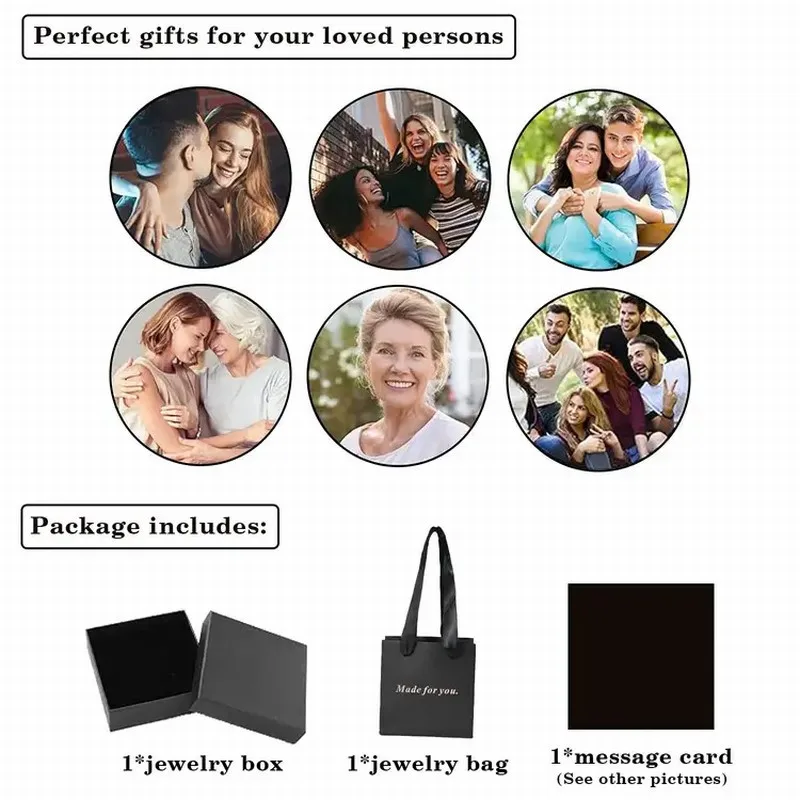 قلادة أنيقة على شكل عقدة على شكل قلب لهدية زفاف الأم مع بطاقة تذكار في صندوق هدايا مجوهرات عاطفية للابنة والعروس تذكار