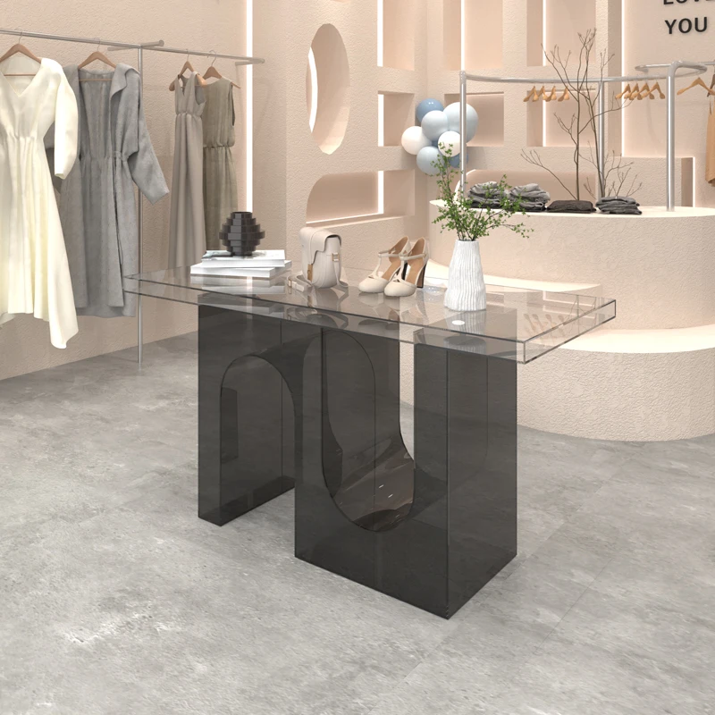 Clothing store Nakajima water platform shopping mall display table acrylic shoe bag display table