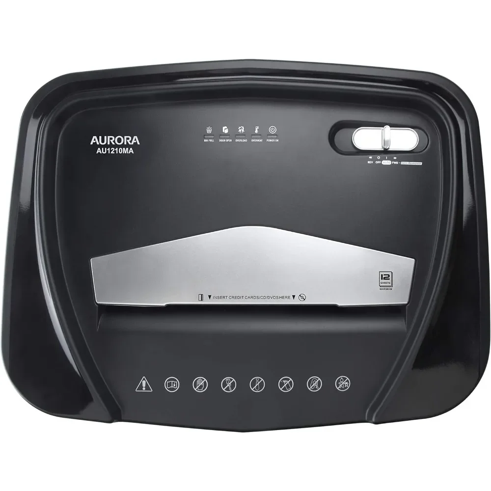 جديد AU1210MA درجة احترافية عالية الأمان مكونة من 12 ورقة من الورق المقطوع الصغير/قرص مضغوط وبطاقة الائتمان/تشغيل مستمر لمدة 60 دقيقة #5