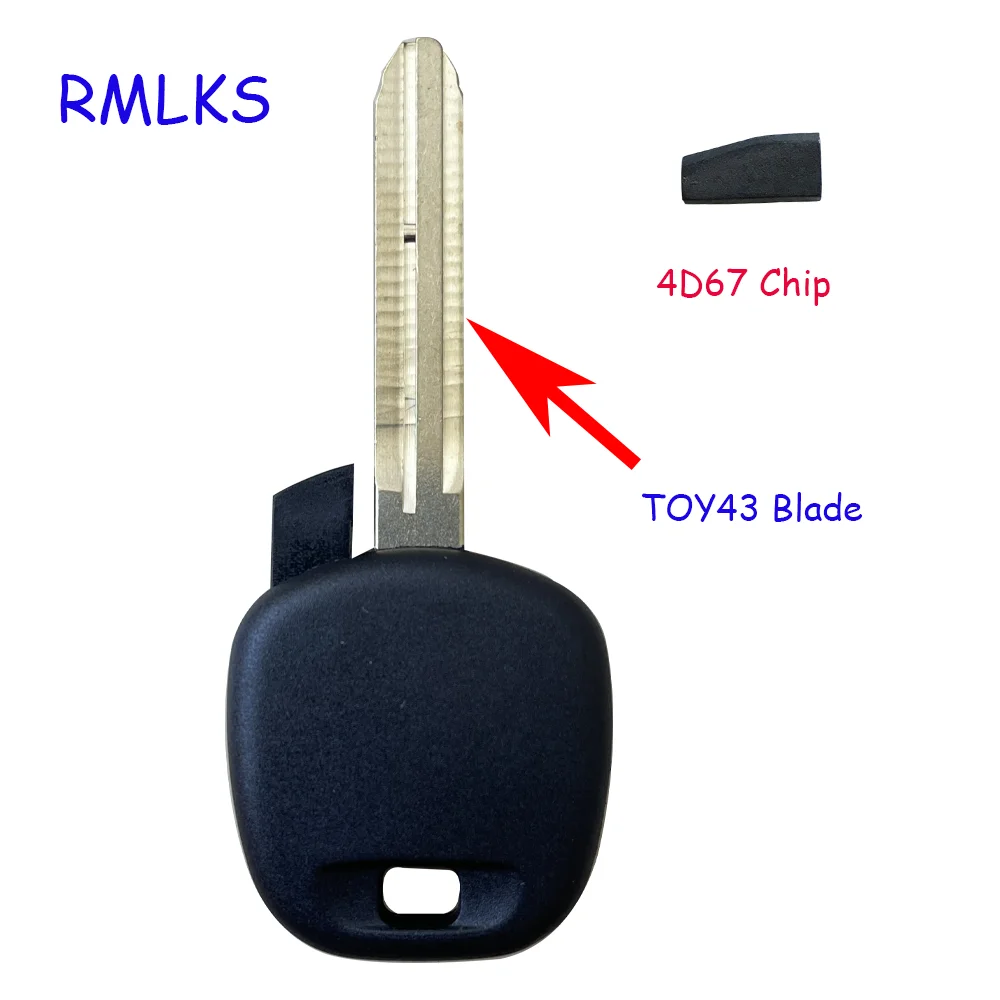 High quality Transponder Key Fob 4C 4D67 4D68 G H Chip TOY43 Blade Fit For Toyota RAV4 PRADO COROLLA Camry Reiz Highlander