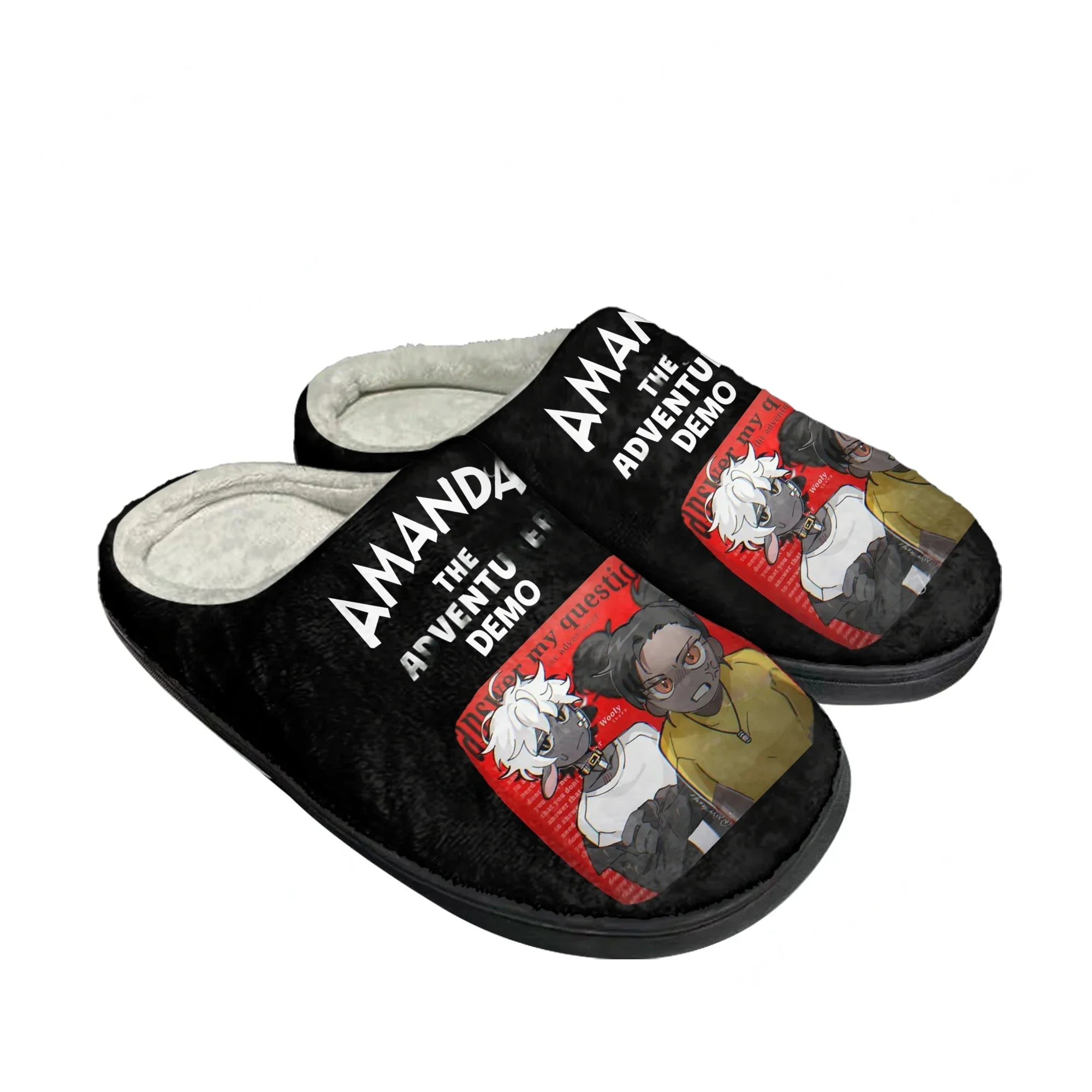 

Домашние хлопковые тапочки Amanda the Adventurer, модные плюшевые тапочки для мужчин, женщин и подростков, повседневная обувь для спальни, сохраняющая тепло, тапочки на заказ