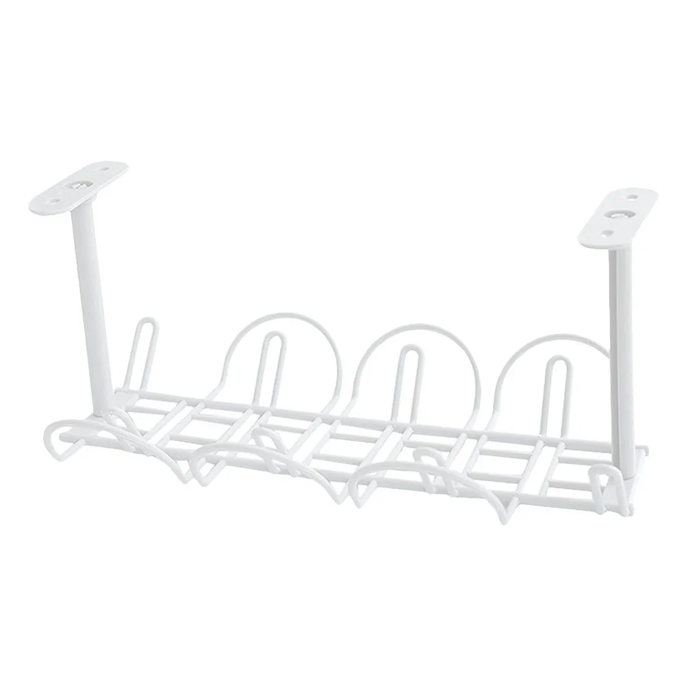 책상 아래 케이블 정리함 철제 랙 전문가용 케이블 관리 바구니 멀티탭 홀더 가정용 와이어 보관 트레이